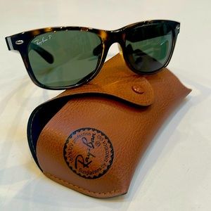 Ray-Ban New Wayfarer Sunglasses Polarized RB2132 Men Matte Havana/Green Gradient